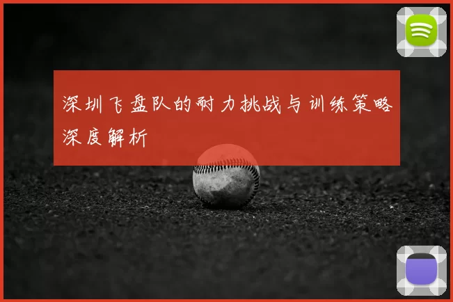 深圳飞盘队的耐力挑战与训练策略深度解析